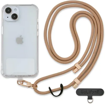 Produktbild von Verstellbare Handy Lanyard, 85-165 cm, Universales Handyband, Beige