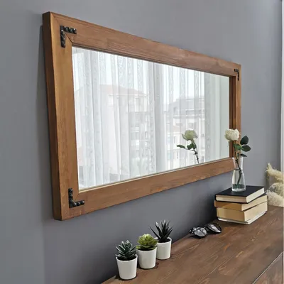 Immagine prodotto di Skye Decor, 11050CV, specchio da parete, noce, legno, 110 x 50 x 3 cm