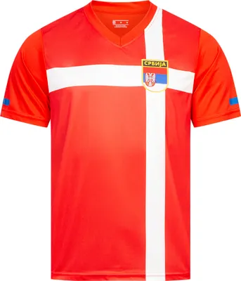 Zdjęcie produktu dla Koszulka męska JELEX, Serbia, retro, kolor czerwony, rozmiar S