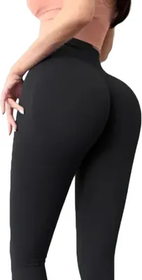 Zdjęcie produktu dla Damskie Legginsy Normal z Wysokim Stanem - Czarne L KP24988