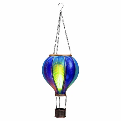 Produktbild von Coen Bakker Solar Heißluftballon blau Flammeneffekt 19x35cm Anna's Collection