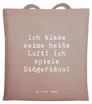 Produktbild von Mr. & Mrs. Panda Tote Bag Spruch Didgeridoo Spieler - Braun Pastell - Geschenk, Jutebeutel, Australien, Blasinstrument, Technik, umhängebeutel, Instrument, Musik, Kultur