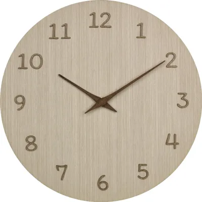 Produktbild von Wanduhr - braun / natur - D30 cm - Holz - Wanduhr - rund