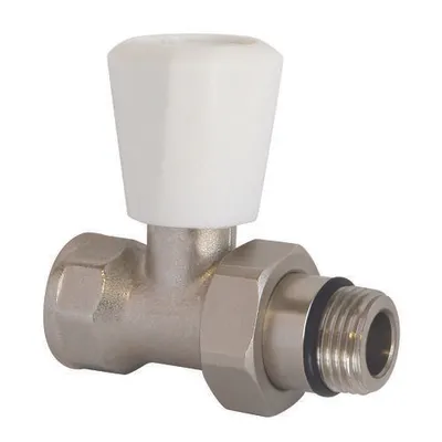 Productafbeelding van SOMATHERM VOOR U - Radiatorafsluitkraan, enkelvoudig, recht, 1/2", vernikkeld