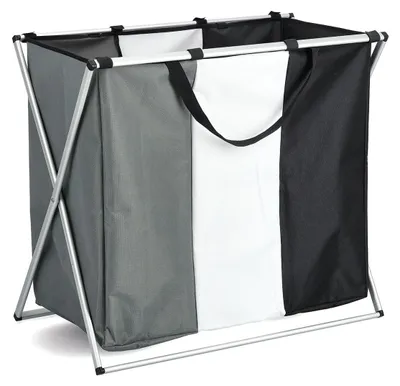 Immagine prodotto di ZELLER PRESENT Wäschesammler 3fach Poly Alu 115664 4003368142944
