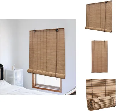 Produktbild von vidaXL Bambusrollo 80x220 cm Braun -  Jalousien & Rollos