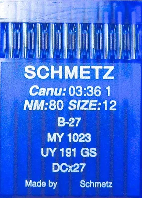 Nähmaschinennadeln System B-27, 10 Stück, Stärke 80/12