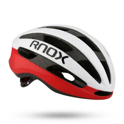 Produktbild von RNOX Fahrradhelm MTB Helm Rennradfahren Herren/Damen Schutzhelm Radhelm MTB BMX Schutzhelm Rennrad Helm Schutzhelm 57-61cm Weiß-Rot