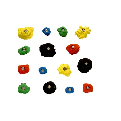 Produktbild von Sport-Thieme Klettergriff-Set "Schwer", Mit Befestigungsmaterial für Holzwand