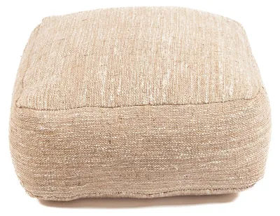 Image de Bazar Bizar Pouf coton beige 60x60x25cm