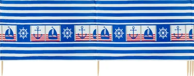 Produktbild von Ladeheid Strand Windschutz Sichtschutz LAEX001 (GestreiftesSegelboot, 5 m)
