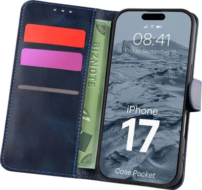 Produktbild von Bizon Case Pocket Apple iPhone 17 marineblau