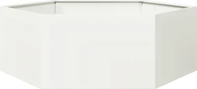 Produktbild von vidaXL Pflanzkübel Weiß Sechseckig 138x120x45 Stahl