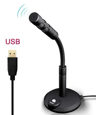 Produktbild von Mini USB-Kondensator-Mikrofon mit Tischständer für PC, Laptop, Gaming, Podcast und Sprachaufnahmen - USB