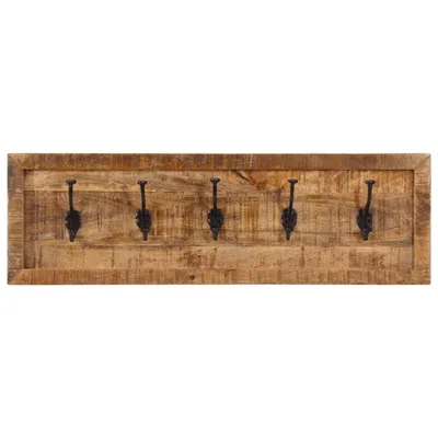 Produktbild von vidaXL Wandgarderobe mit 5 Haken Massivholz Mango