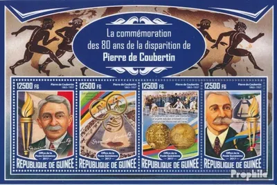 Produktbild von Briefmarken Guinea 2017 Mi 12456-12459 Kleinbogen (kompl. Ausgabe) postfrisch Pierre de Coubertin