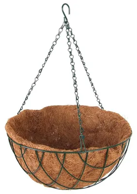 Image de Pot de fleurs 25cm avec garniture en fibres de coco Pot suspendu