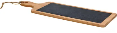Produktbild von Käsebrett aus Bambus und Schiefer Schneidbrett 45 x 15 cm