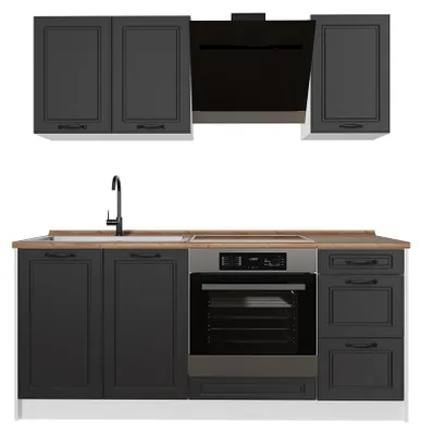 Imagen del producto de Cocina para solteros Vicco R-Line Antracita casa de campo/Blanco 180 cm sin encimera, Model 67817