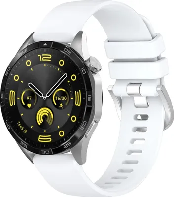Produktbild von Bizon Strap Uhr Silikon Pro Huawei Watch GT 5 Pro 42mm/GT 5 41mm/GT 4 41mm weiß