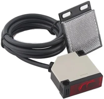 Reflektor-Lichtsensor 12-24V DC, IR-Sensor bis 4 m, 50x50x18 mm