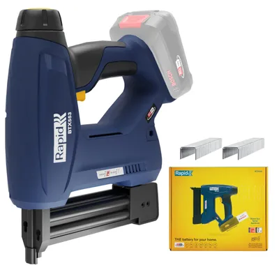 Produktbild von Rapid BTX553, 156 Heftklammern, Schwarz, Blau, Akku, 71 mm, 240 mm, 264 mm