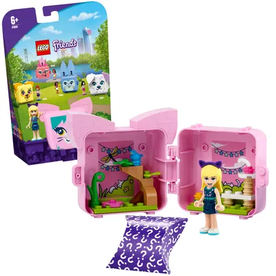 Produktbild von LEGO 41665 Friends Magische Würfel Stephanies Katzen-Würfel, ideal als kleines Geschenk für Kinder ab 6 Jahre, Spielzeug mit Tierfigur und Mini-Puppe