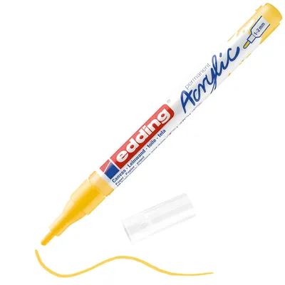 Produktbild von Edding 5300 Acrylmarker Fein, Gelb, Gelb, Fein, 1 mm, 2 mm, Tinte auf Wasserbasis
