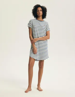 Produktbild von Nachtkleid Henderson Eulana aus 100% Baumwolle weiß oder marineblau M