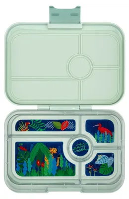 Obrázek produktu pro Yumbox, obědová krabička Bento Box, 5 přihrádek, velká (XL), zelená, s těsněním proti úniku, vhodná pro dospělé