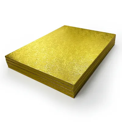 Produktbild von Miss Bakery's House Cake Drum - 12 mm dick - 40x30 cm - Gold - 4 Stück