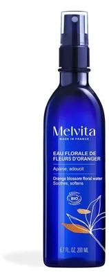 Imagen del producto de Melvita Eau Florale De Fleurs D'Oranger Bio, tónico facial, para mujeres, 200 ml, para todo tipo de piel, refrescante, suavizante, calmante, floral