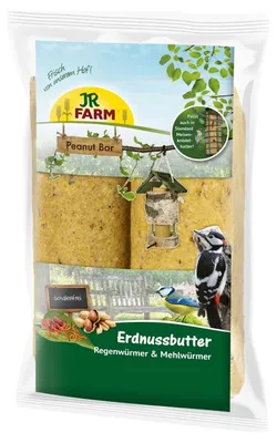 Produktbild von JR Farm Garden Peanut Bar 2er Pack Regen- & Mehlwürmer 700 g - 3 Stück