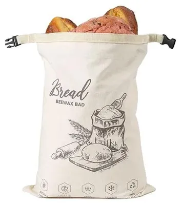 Produktbild von Bienenwachsbrotbeutel, wiederverwendbar, umweltfreundlich, Beige