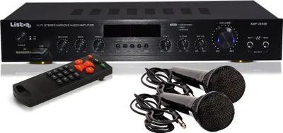 Produktbild von Karaoke Verstärker Bluetooth mit 2 Mikrofonen AMP 2540