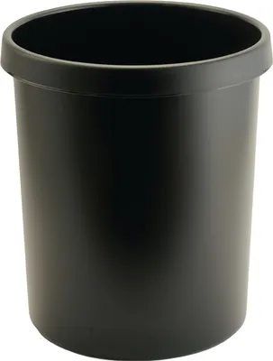 Produktbild von helit Papierkorb 18 l H320xØ315 mm mit Griffrand Kunststoff schwarz