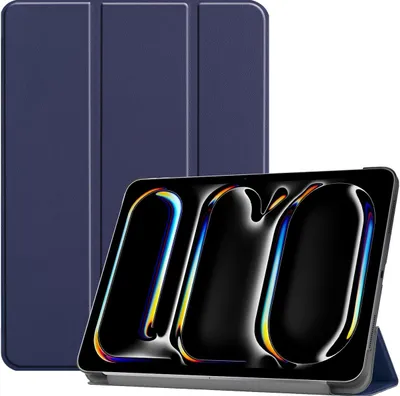 Produktbild von Mobigear Dreifach-Faltetui für iPad Pro 13 Zoll (2024) – Klapphülle – Dunkelblau