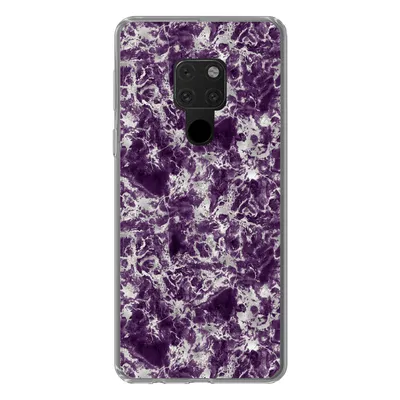 Produktbild von MuchoWow® Handyhülle Schutzhülle Hülle für Huawei P40 Lite Marmor - Lila - Silber - Muster Silikon Softcase Handy Hülle - Handy