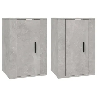 Produktbild von vidaXL TV-Wandschränke 2 Stk. Betongrau 40x34,5x60 cm