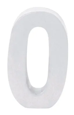 Produktbild von Glorex Pappzahl 0, Weiss, 10 x 3,5 cm, zum Bemalen, Bekleben & Gestalten, standfest