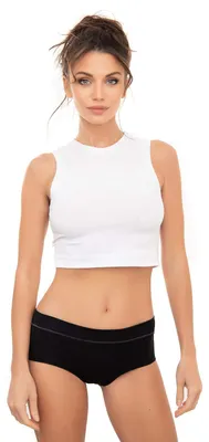 Produktbild von Evoni Damen T-Shirt aus Baumwolle | ärmelloses Top | atmungsakteves Oberteil | T