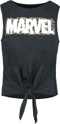 Produktbild von Marvel Top Damen Logo Leo schwarz XL