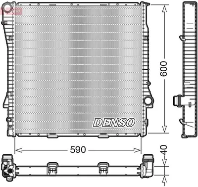Obrázok produktu pre DENSO DRM05112 Chladič vody Chladič motora pre BMW X5 (E53)