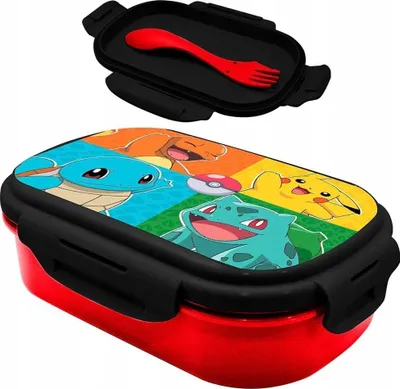 Zdjęcie produktu dla Śniadaniówka LunchBox BOX Dla Dzieci Dziecka Do Szkoły / Pokemon Pikachu / PK00030