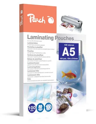 Produktbild von Peach Laminierfolien A5, 100 mic, glänzend, PP500-03, 100 Stk.
