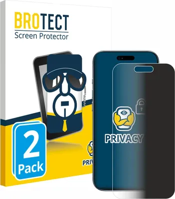 Produktbild von 2x BROTECT Sichtschutzfolie für Apple iPhone Air Anti-Spy Privacy Sichtschutz Blickschutz Folie Blaulicht-Schutz