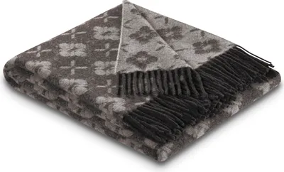 Produktbild von Biederlack Fransenplaid Farbe Primo anthracite Größe 130 x 170