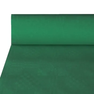 Produktbild von 64 Rollen Papiertischtuch mit Damastprägung je 50 m x 1 m dunkelgrün