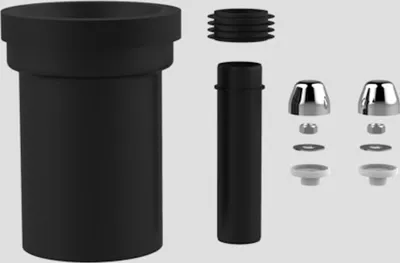Produktbild von SANIT WC-Anschlussgarnitur 180 mm DN100 chrom
