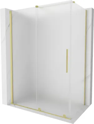 Image de Mexen Velar cabine de douche pliante 160 x 90 cm, verre dépoli, or brossé - 871-160-090-31-55